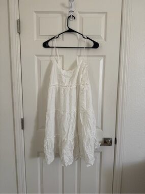 SHEIN White Spaghetti Strap Summer Dress